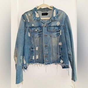 Destructed denim jacket